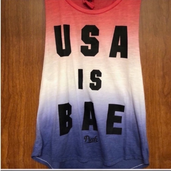 PINK Victoria's Secret Size Small USA Tank Top - Picture 3 of 7